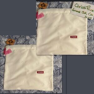 Authentic STAUD 14x13 heavy silky cream dust cover